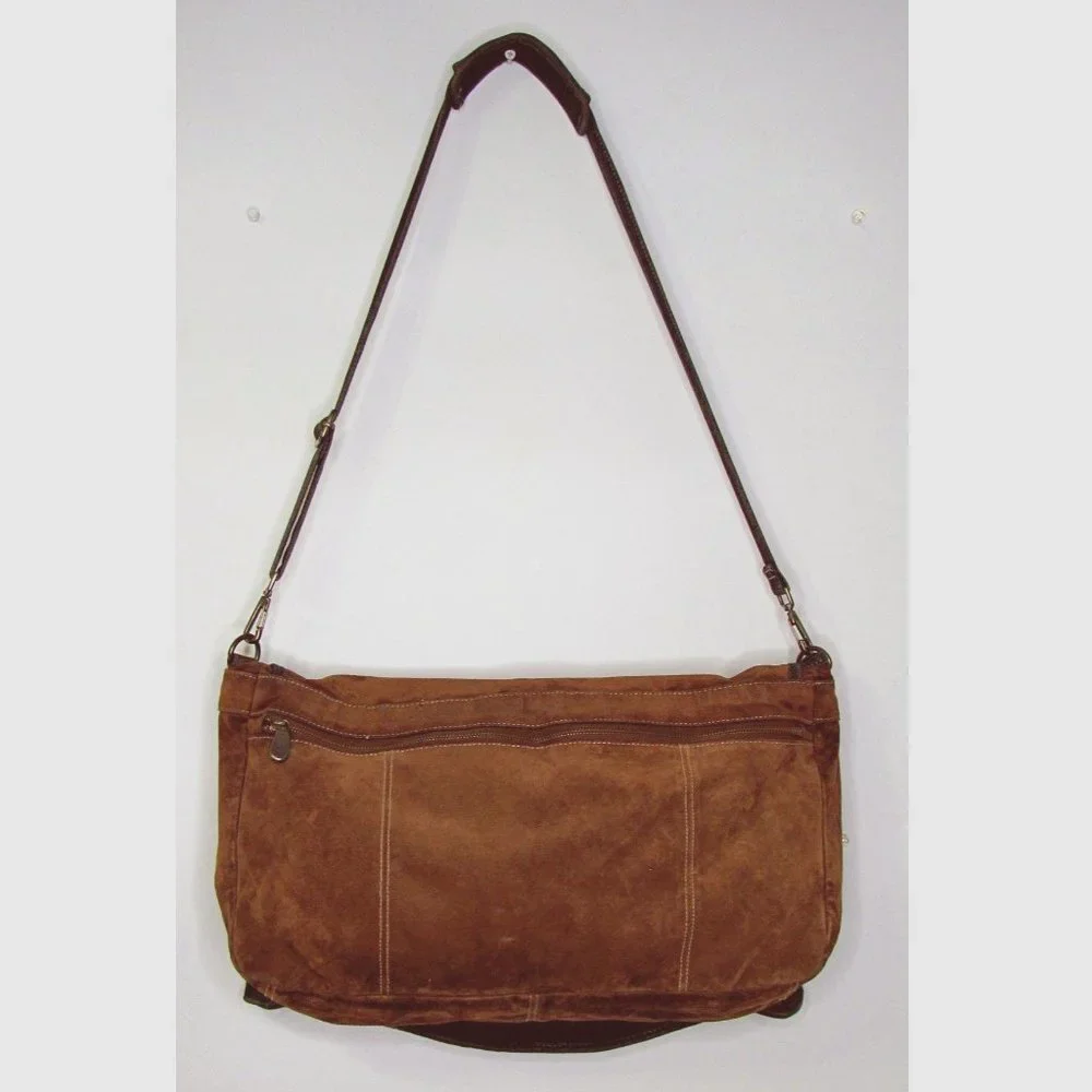 Wilsons Leather M. JULIAN Suede Messenger Bag Tote